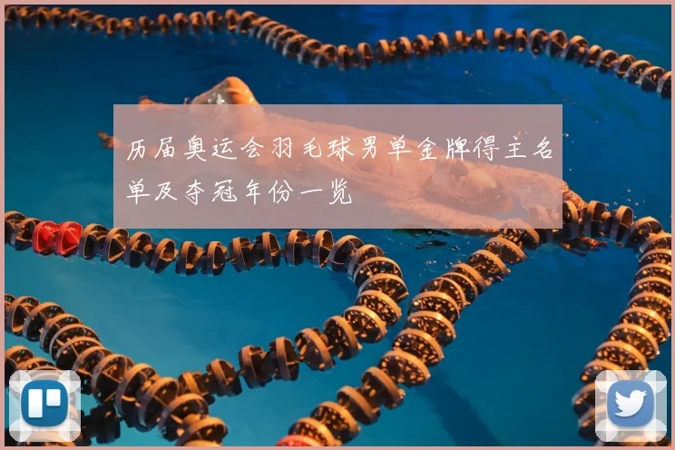 历届奥运会羽毛球男单金牌得主名单及夺冠年份一览